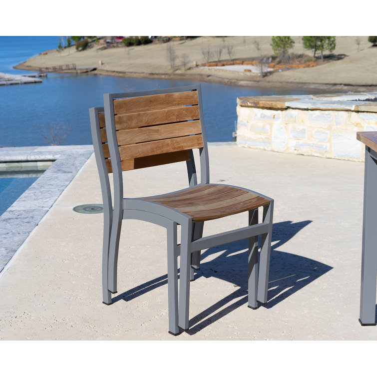 Beespoke Catalina Outdoor Armless Stacking Teak Patio Dining Chair